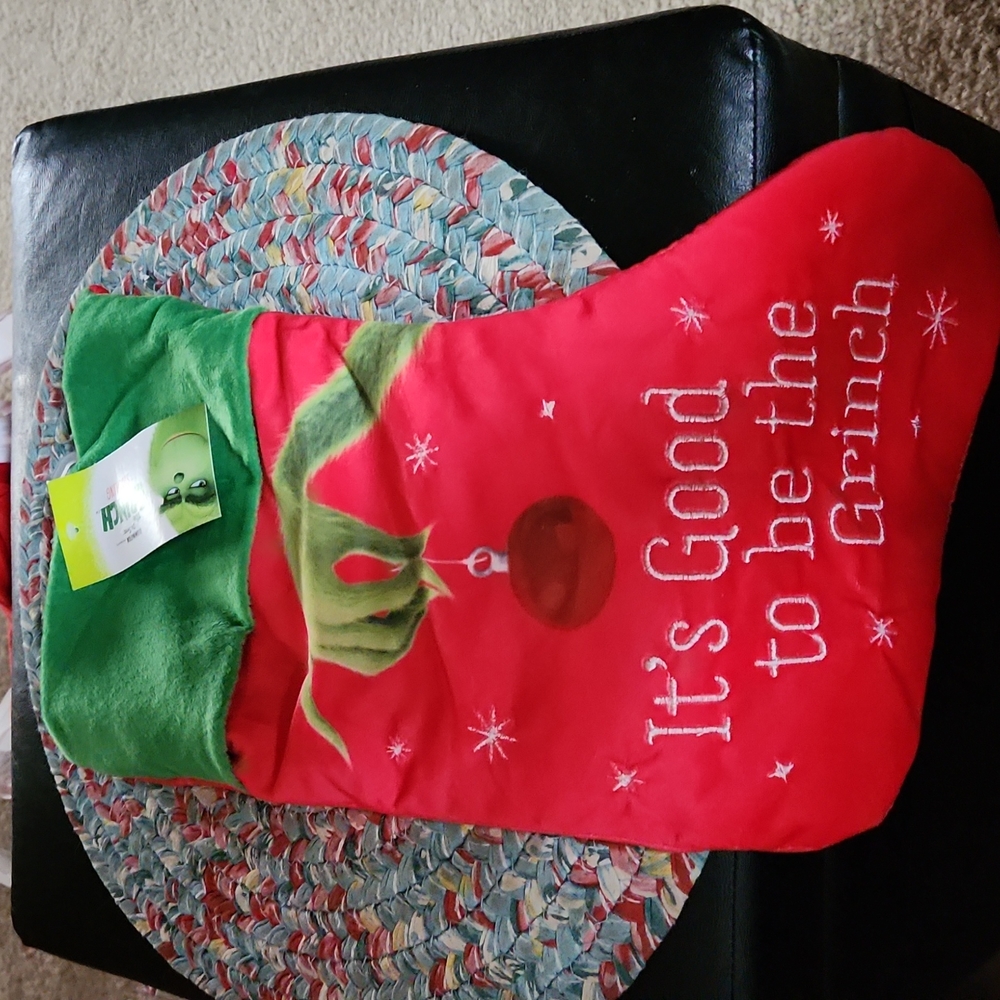 COPY - BNWT The Grinch Christmas Stocking- Says:Its good to be the Grinch.